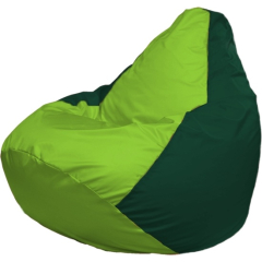 Кресло-мешок FLAGMAN Груша Мега салатовый/темно-зеленый 