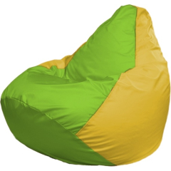 Кресло-мешок FLAGMAN Груша Макси салатовый/желтый 