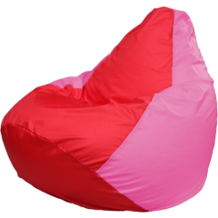 Кресло-мешок FLAGMAN Груша Медиум красный/розовый 