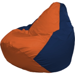 Кресло-мешок FLAGMAN Груша Мини оранжевый/темно-синий 