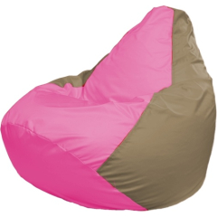 Кресло-мешок FLAGMAN Груша Макси розовый/темно-бежевый 