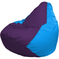 Кресло-мешок FLAGMAN Груша Макси фиолетовый/голубой 