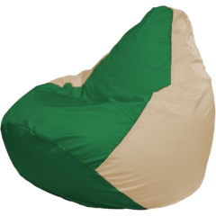 Кресло-мешок FLAGMAN Груша Мега зеленый/светло-бежевый 