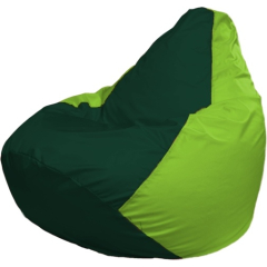 Кресло-мешок FLAGMAN Груша Макси темно-зеленый/салатовый 