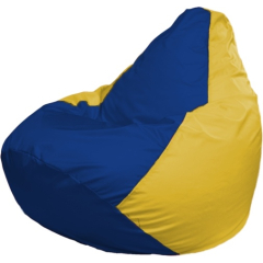 Кресло-мешок FLAGMAN Груша Макси синий/желтый 