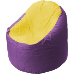 Кресло-мешок FLAGMAN Bravo фиолетовый/желтый 