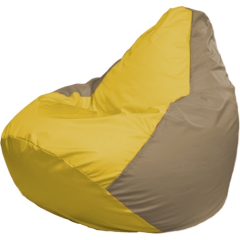 Кресло-мешок FLAGMAN Груша Медиум желтый/темно-бежевый 