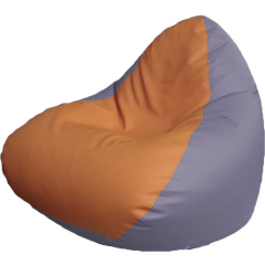 Кресло-мешок FLAGMAN Relax экокожа оранжевый/сиреневый 