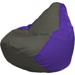 Кресло-мешок FLAGMAN Груша Мини темно-серый/фиолетовый 