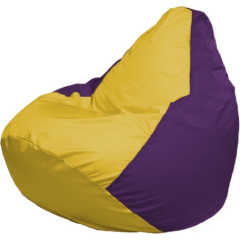 Кресло-мешок FLAGMAN Груша Макси желтый/фиолетовый 