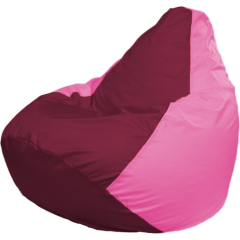 Кресло-мешок FLAGMAN Груша Мини бордовый/розовый 