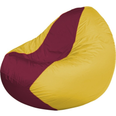 Кресло-мешок FLAGMAN Classic бордовый/желтый 