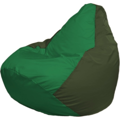 Кресло-мешок FLAGMAN Груша Макси зеленый/темно-оливковый 