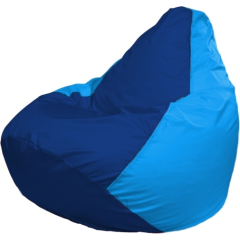 Кресло-мешок FLAGMAN Груша Медиум синий/голубой 