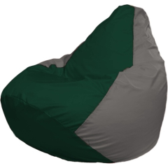 Кресло-мешок FLAGMAN Груша Мега темно-зеленый/серый 