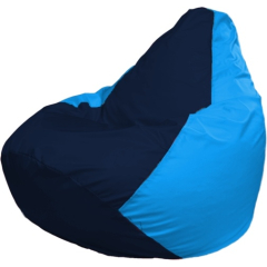 Кресло-мешок FLAGMAN Груша Медиум темно-синий/голубой 