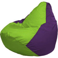 Кресло-мешок FLAGMAN Груша Мини салатовый/фиолетовый 