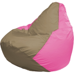 Кресло-мешок FLAGMAN Груша Макси темно-бежевый/розовый 