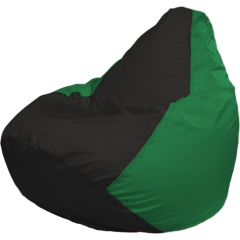 Кресло-мешок FLAGMAN Груша Мини черный/зеленый 
