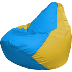 Кресло-мешок FLAGMAN Груша Мега голубой/желтый 