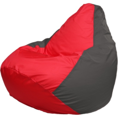Кресло-мешок FLAGMAN Груша Мега красный/темно-серый 