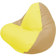 Кресло-мешок FLAGMAN Relax желтый/темно-бежевый 