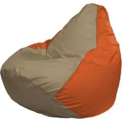 Кресло-мешок FLAGMAN Груша Медиум темно-бежевый/оранжевый 