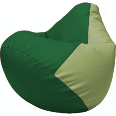 Кресло-мешок FLAGMAN Груша Макси экокожа зеленый/оливковый 