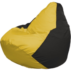 Кресло-мешок FLAGMAN Груша Медиум желтый/черный 