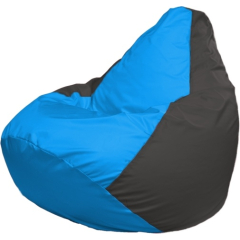 Кресло-мешок FLAGMAN Груша Мега голубой/темно-серый 