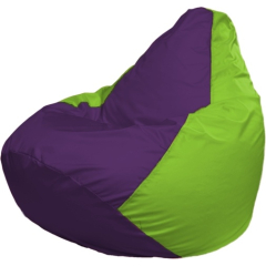 Кресло-мешок FLAGMAN Груша Макси фиолетовый/салатовый 