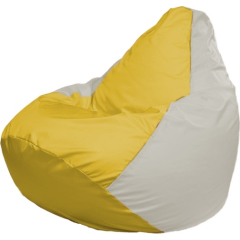 Кресло-мешок FLAGMAN Груша Мега желтый/белый 