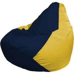 Кресло-мешок FLAGMAN Груша Медиум темно-синий/желтый 