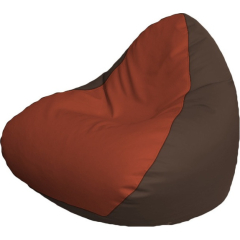 Кресло-мешок FLAGMAN Relax экокожа красный/коричневый 