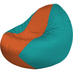 Кресло-мешок FLAGMAN Classic оранжевый/бирюзовый 