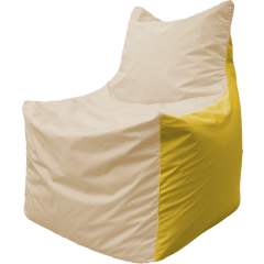 Кресло-мешок FLAGMAN Fox слоновая кость/желтый 