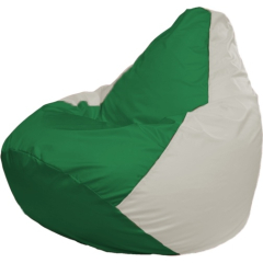 Кресло-мешок FLAGMAN Груша Макси зеленый/белый 