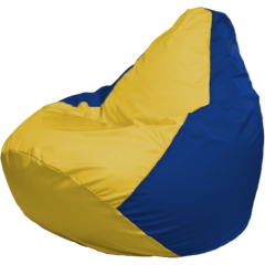 Кресло-мешок FLAGMAN Груша Мега желтый/синий 