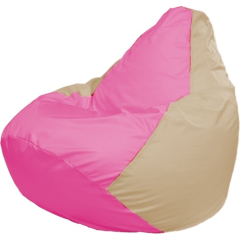 Кресло-мешок FLAGMAN Груша Макси розовый/светло-бежевый 
