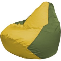 Кресло-мешок FLAGMAN Груша Медиум желтый/оливковый 