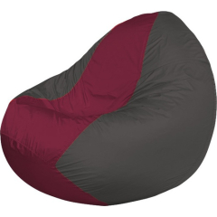 Кресло-мешок FLAGMAN Classic бордовый/темно-серый 