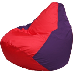 Кресло-мешок FLAGMAN Груша Медиум красный/фиолетовый 