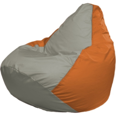 Кресло-мешок FLAGMAN Груша Макси серый/оранжевый 