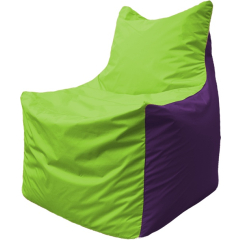 Кресло-мешок FLAGMAN Fox салатовый/фиолетовый 
