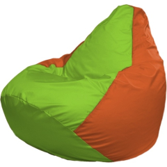Кресло-мешок FLAGMAN Груша Макси салатовый/оранжевый 