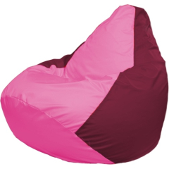 Кресло-мешок FLAGMAN Груша Мега розовый/бордовый 