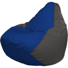 Кресло-мешок FLAGMAN Груша Медиум синий/темно-серый 