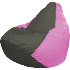 Кресло-мешок FLAGMAN Груша Мега темно-серый/розовый 