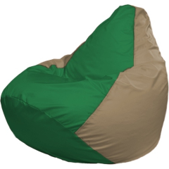 Кресло-мешок FLAGMAN Груша Мега зеленый/темно-бежевый 