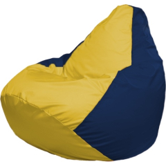 Кресло-мешок FLAGMAN Груша Мега желтый/темно-синий 
